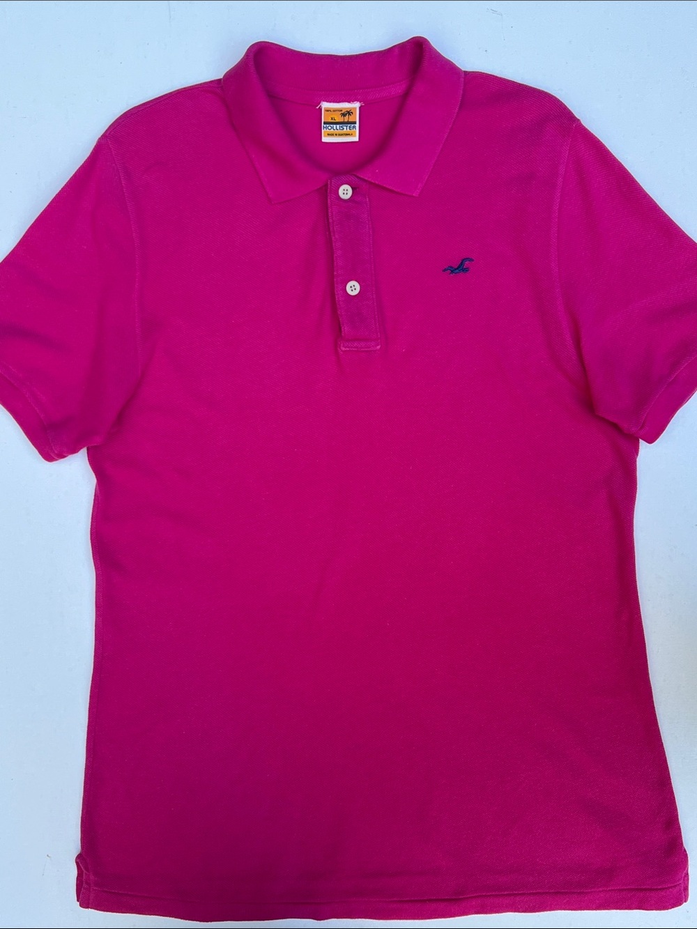 🕺🏻Vtg Y2k men’s Hollister pique polo🕺🏻